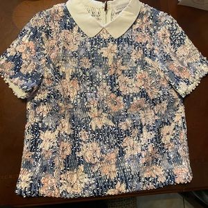 New without tags - Endless rose sequined top with zipper detail